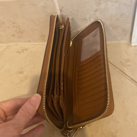 Michael Kors large wallet - and wristlet - tan. 8 in by 4 in - Picture 5 of 5